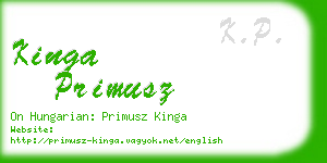 kinga primusz business card